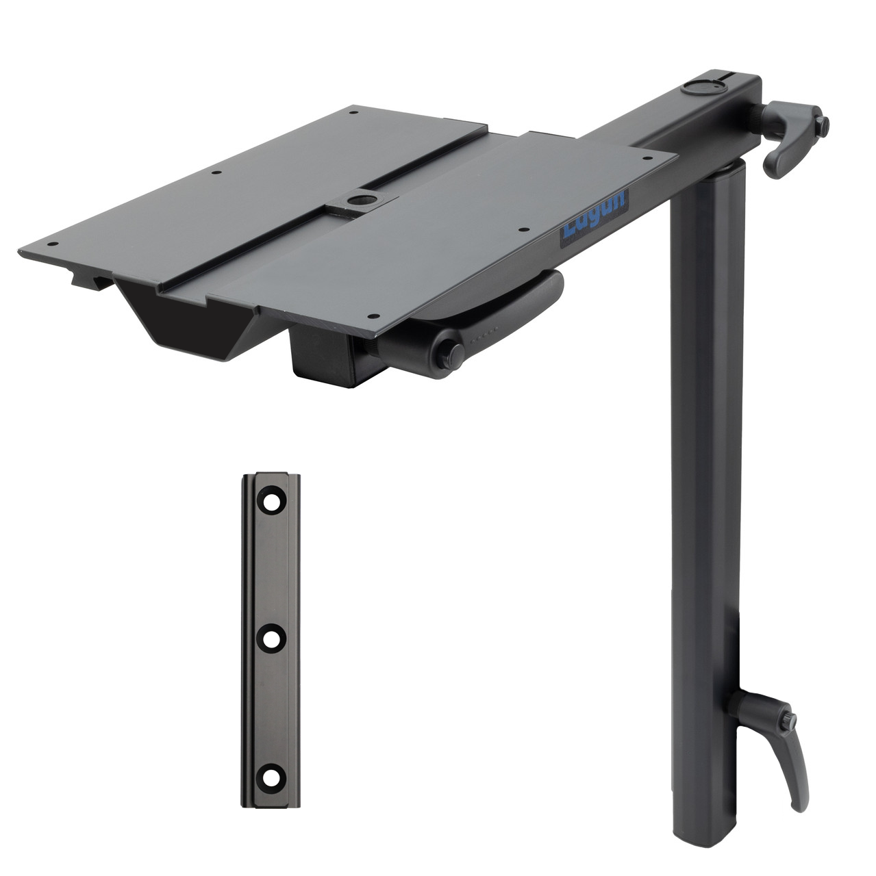 Logun mount bracket with swing-arm and wall plate for Sprinter van DIY setup