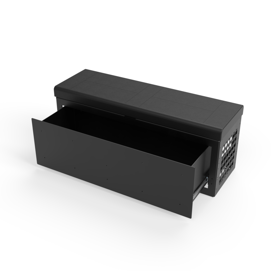 CAV GLSS bench seat with large drawer for vans.