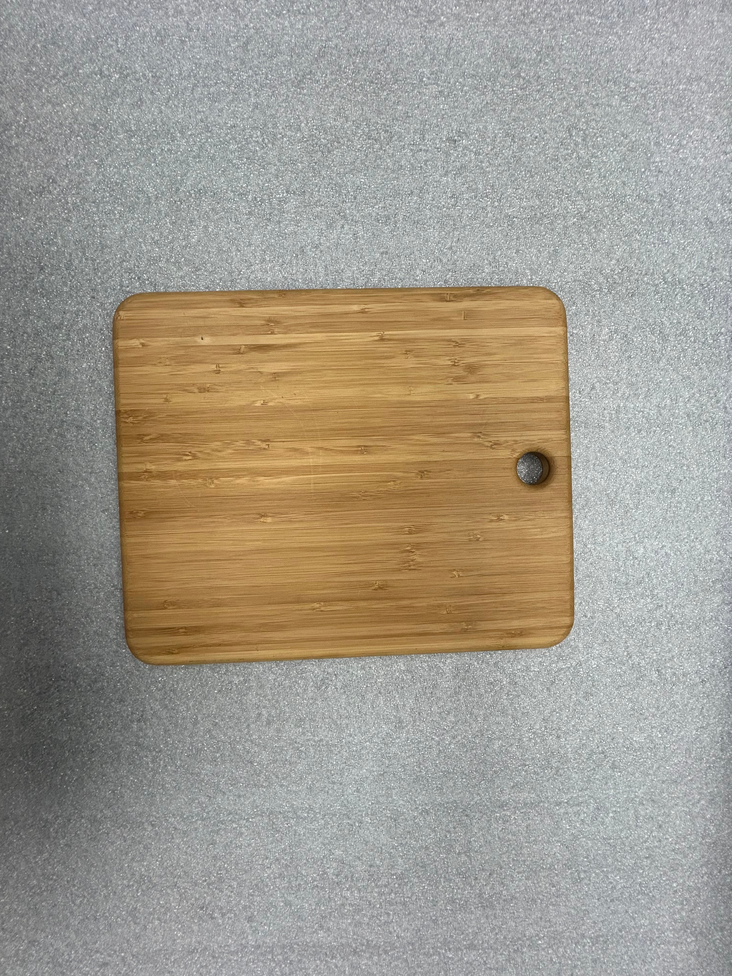 Bamboo sink cover with rounded edges and drain hole for Revel, Jayco, Entegra, and Tiffin vans