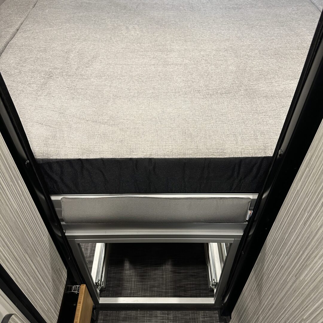 The floor of an RV with a Luxe6 Cool Gel Memory Foam 6" Mattress - Made for the REVEL/TERRAIN/LAUNCH.