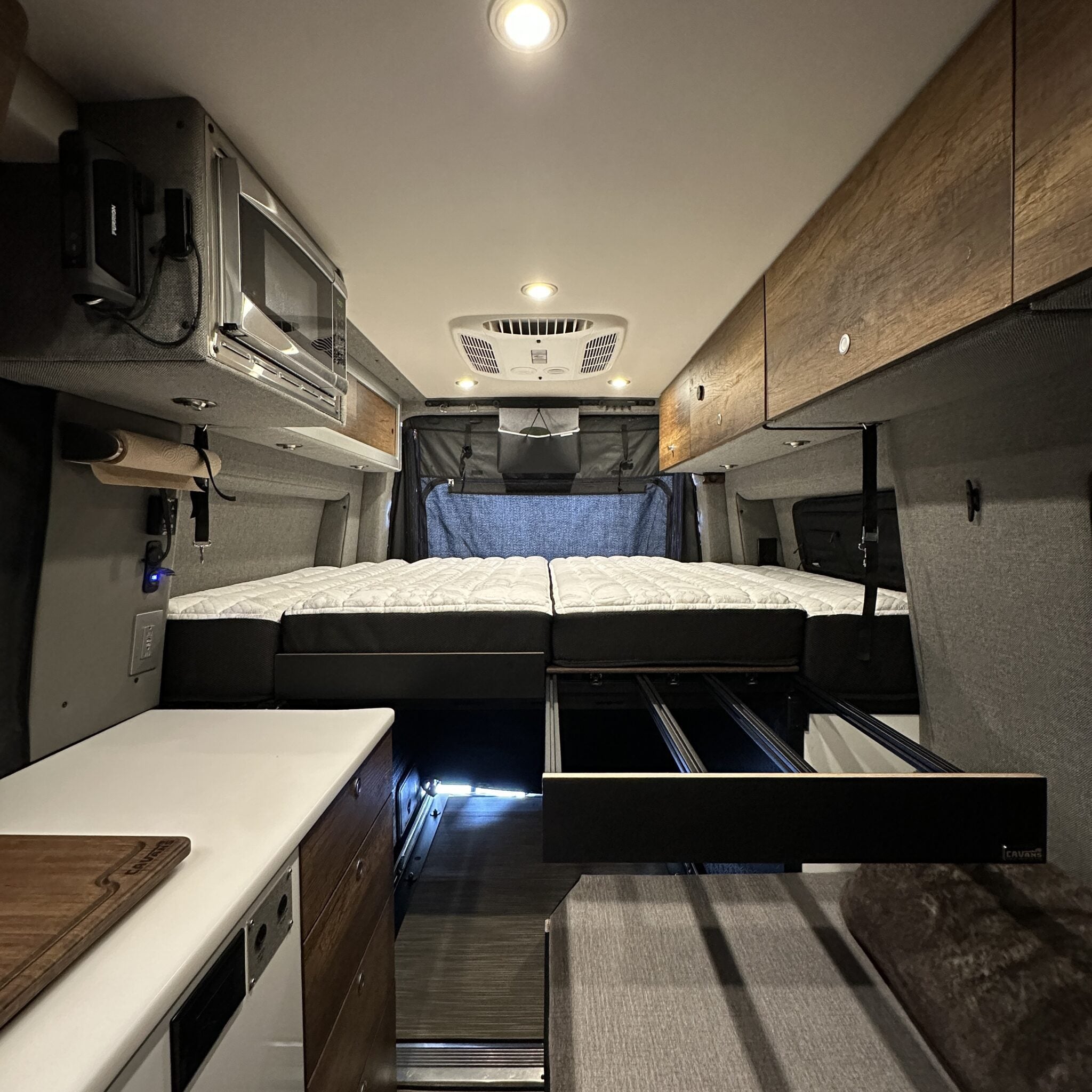 Murphy Bed System with Slide-Out Extensions - Storyteller Overland Mode