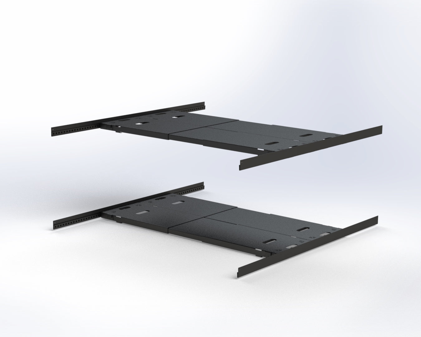 Van Wife bed system with mattress, shown on a bed frame in a cozy setup.