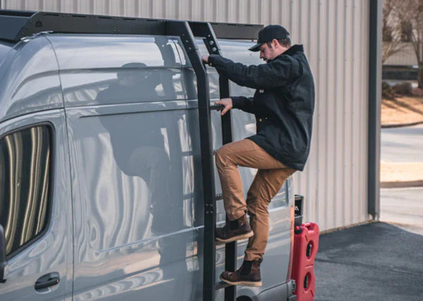 Last Chance: Backwoods DRIFTR Ladder for Mercedes Sprinter Roof Racks - 2014-Current