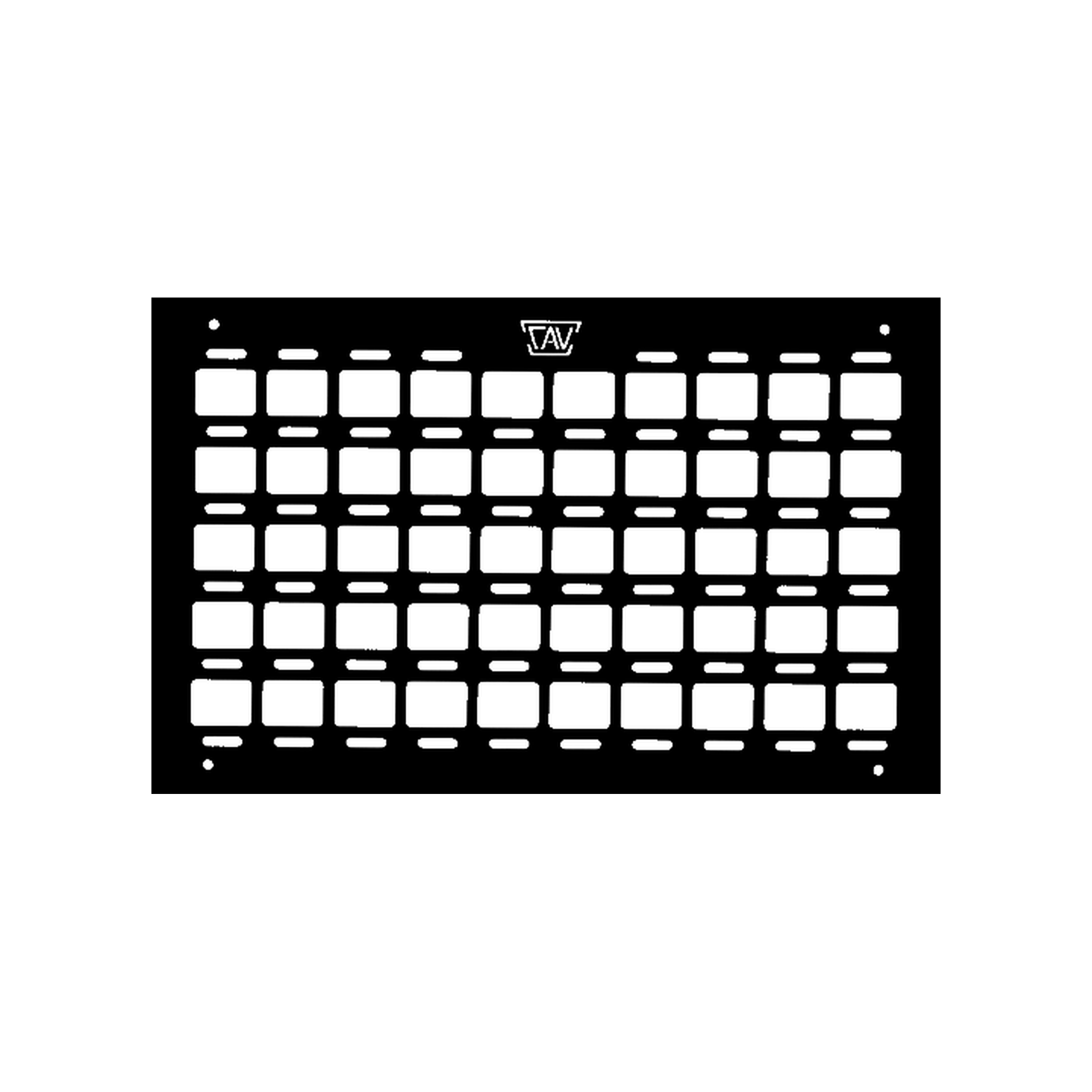 Cargo Tray System Pro - Molle Panel (22" Slide, 16" Legs) - Straight-On Black Render