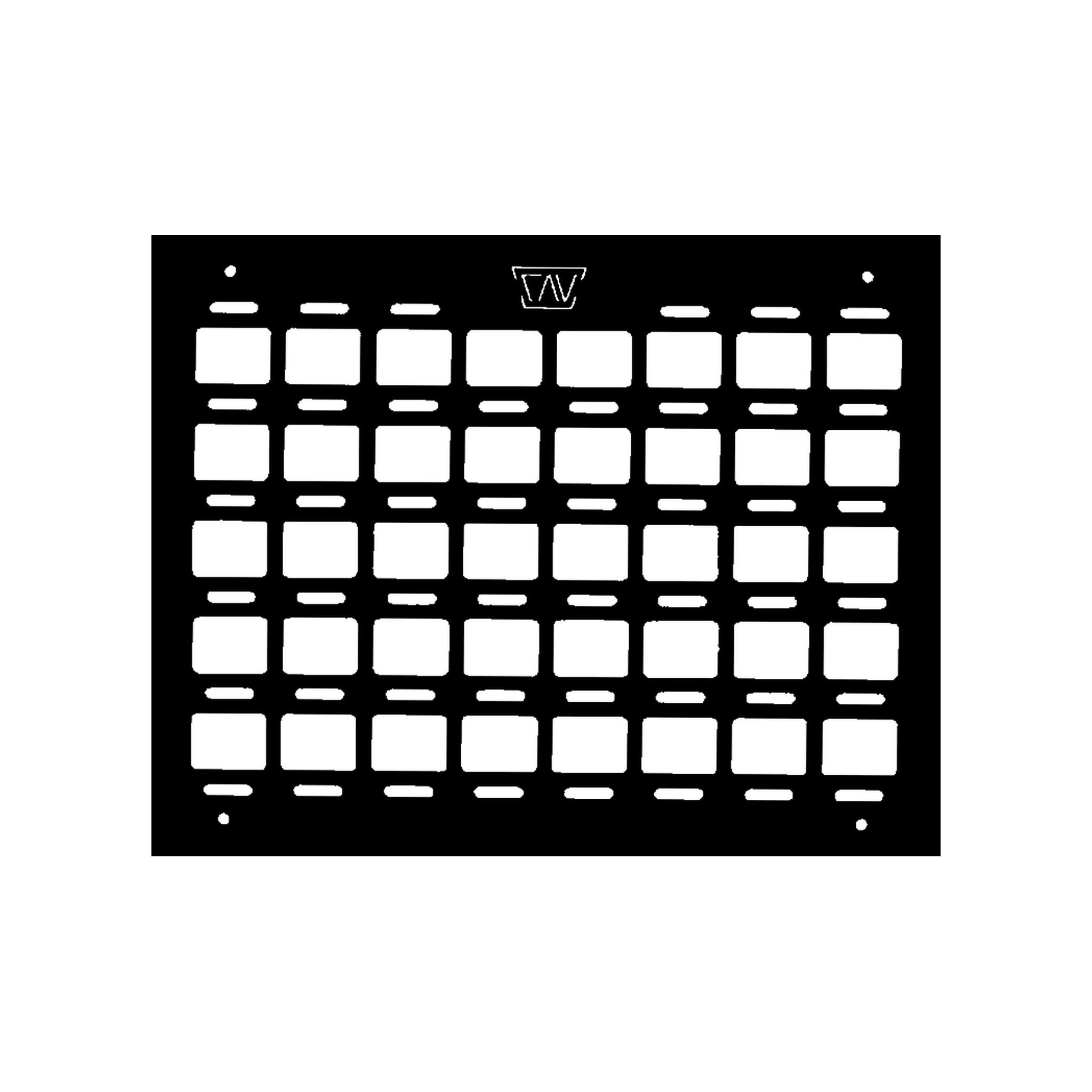 Cargo Tray System Pro - Molle Panel (22" Slide) - Straight-On Black Render