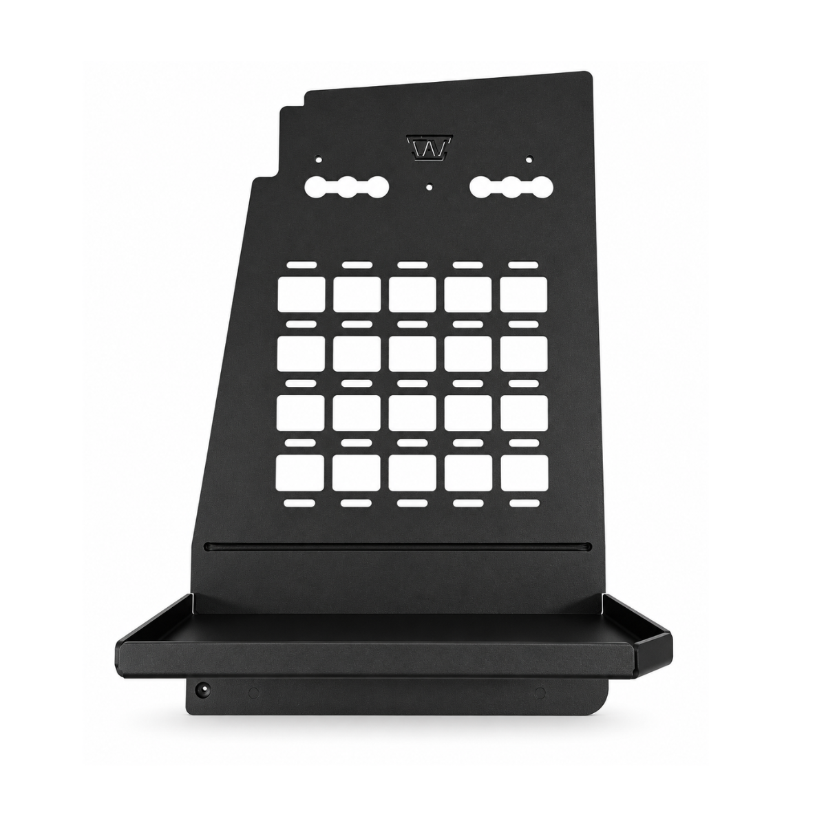 cav revel kitchen caddy pro black aluminum powder coated with integrated molle panel l track slots and a shelf