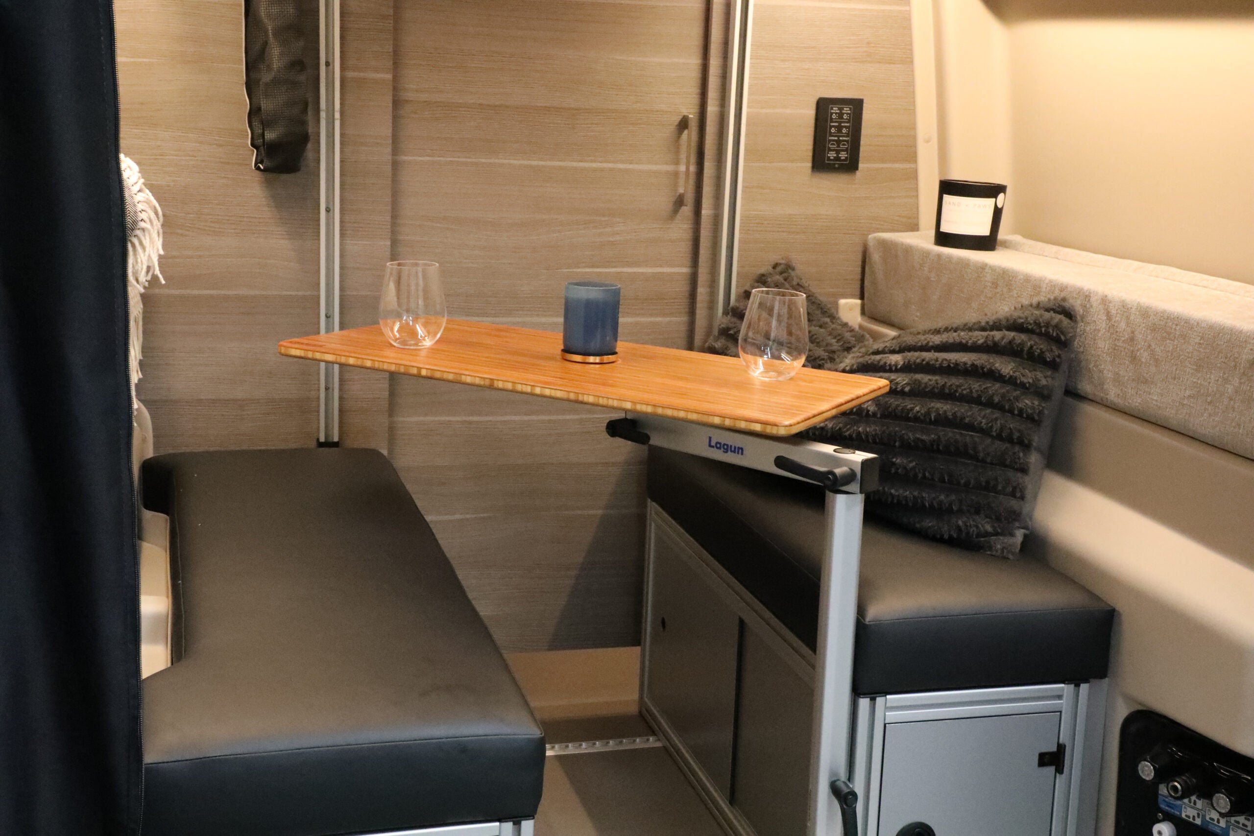 The 2021+ GLSS™ GARAGE LOUNGE STORAGE SYSTEM made for the JAYCO/ENTEGRA Patent Pending