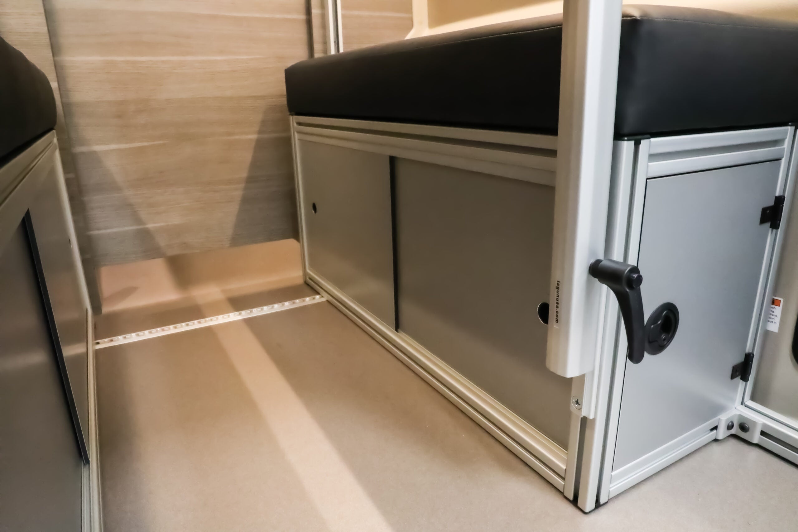 The 2021+ GLSS™ GARAGE LOUNGE STORAGE SYSTEM made for the JAYCO/ENTEGRA Patent Pending