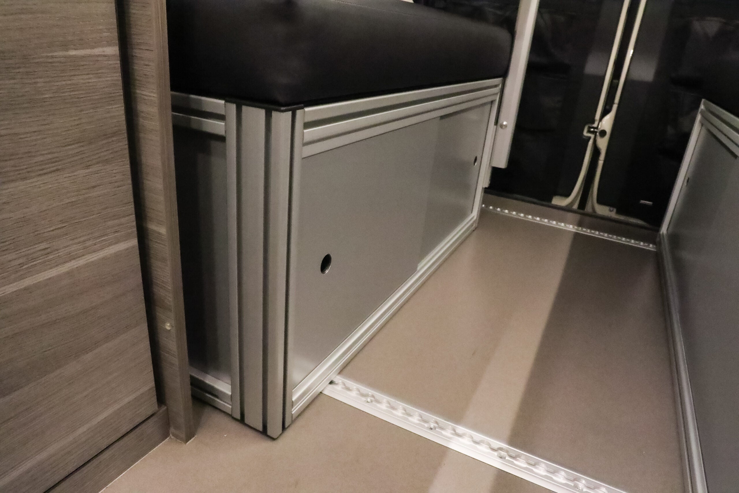 The 2021+ GLSS™ GARAGE LOUNGE STORAGE SYSTEM made for the JAYCO/ENTEGRA Patent Pending