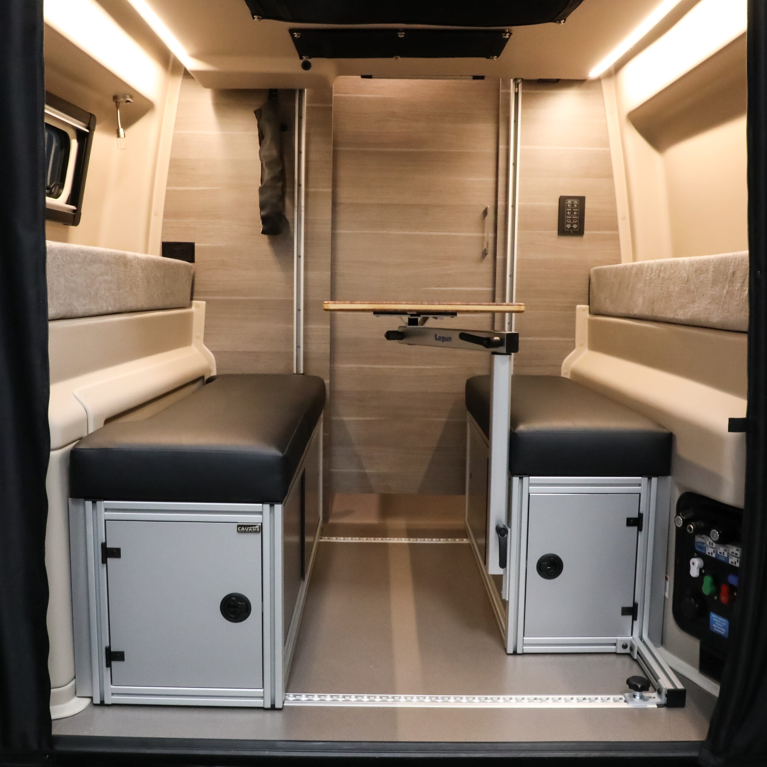 The 2021+ GLSS™ GARAGE LOUNGE STORAGE SYSTEM made for the JAYCO/ENTEGRA Patent Pending