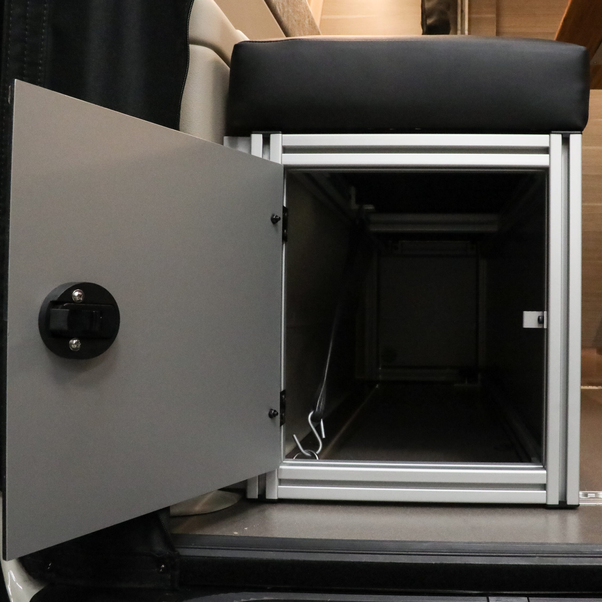 The 2021+ GLSS™ GARAGE LOUNGE STORAGE SYSTEM made for the JAYCO/ENTEGRA Patent Pending