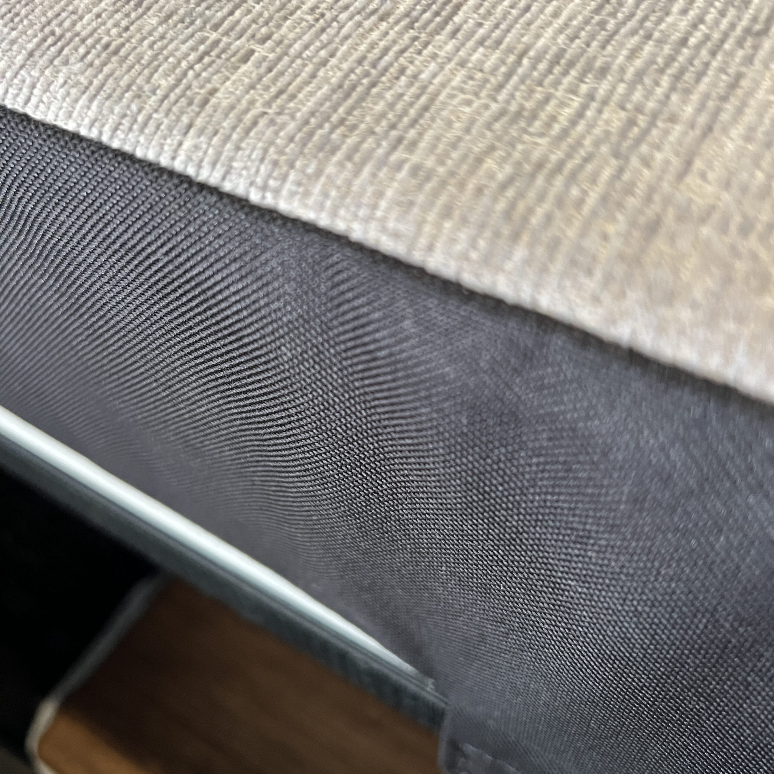 Close-up of the Luxe5 Cooling Memory Foam 5 mattress corner inside a van.