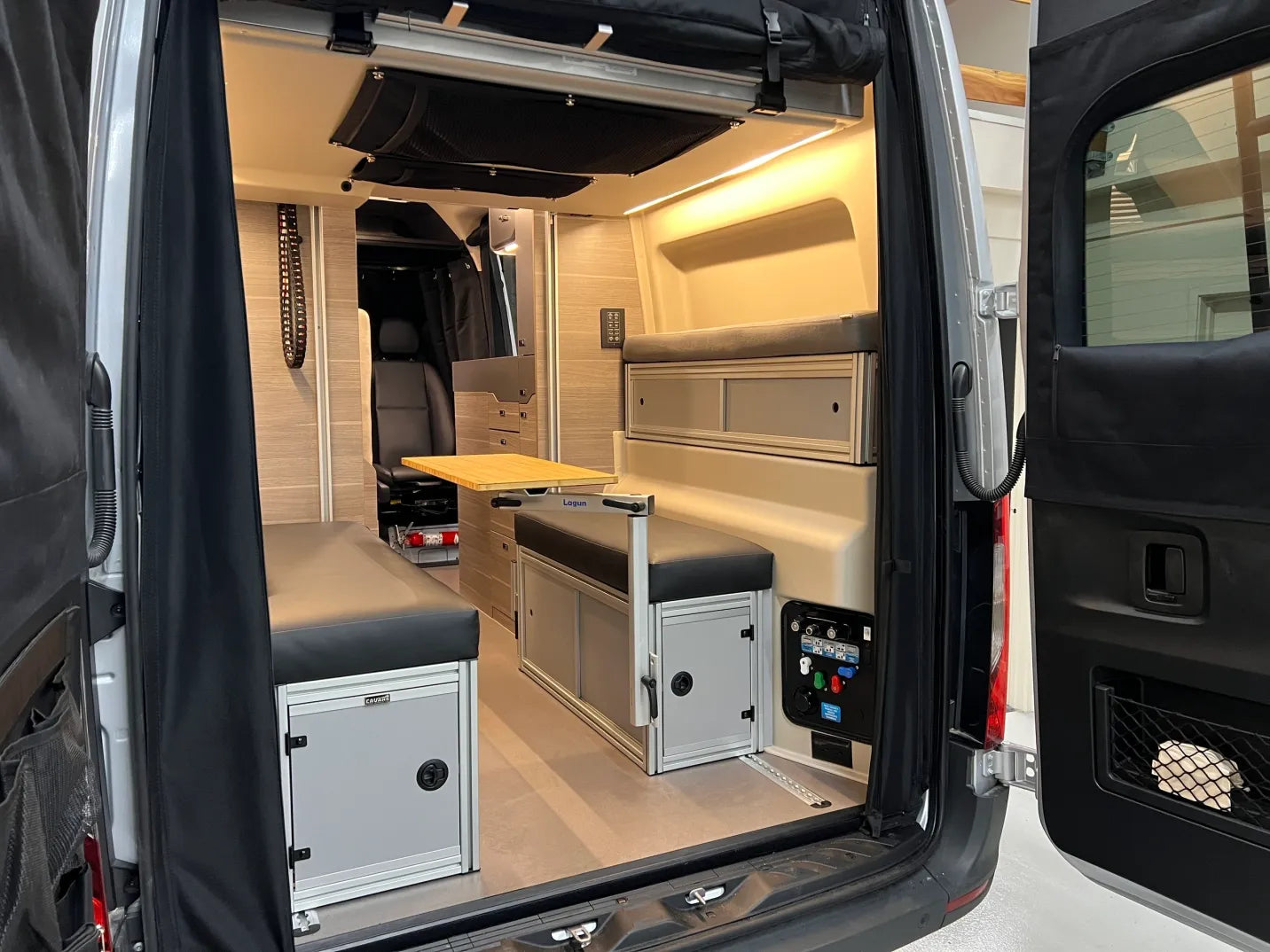 The 2021+ GLSS™ GARAGE LOUNGE STORAGE SYSTEM made for the JAYCO/ENTEGRA Patent Pending