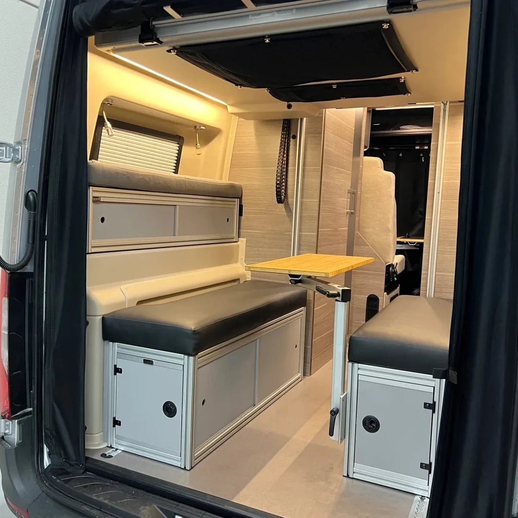 The 2021+ GLSS™ GARAGE LOUNGE STORAGE SYSTEM made for the JAYCO/ENTEGRA Patent Pending