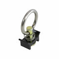 Close-up of L-Track O-Ring tie-down with metal ring and spring-loaded base