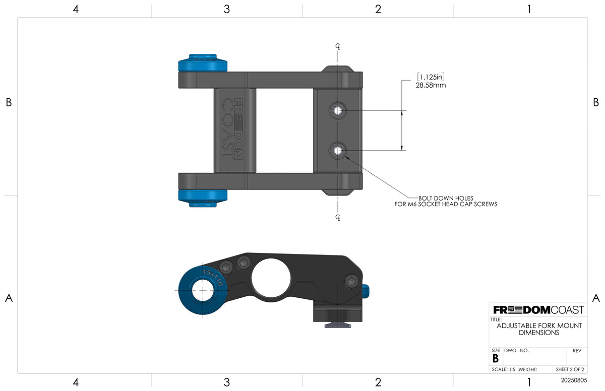 Adjustable Fork Mount - Freedom Coast