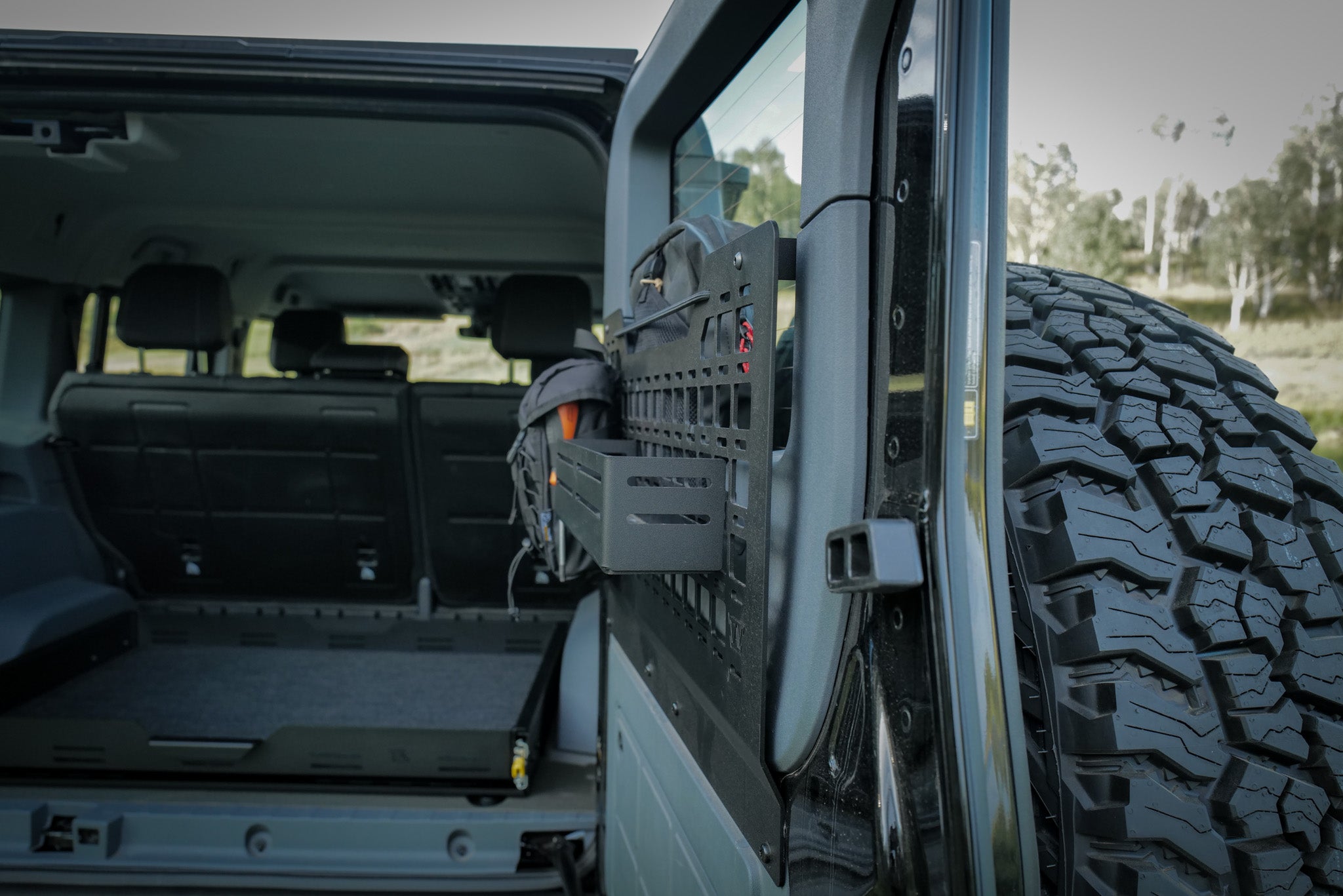 INEOS Grenadier molle panel with accessories for rear door