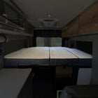 Luxe5 Cooling Memory Foam 5-inch mattress by Storyteller set up in van interior sleeping area.