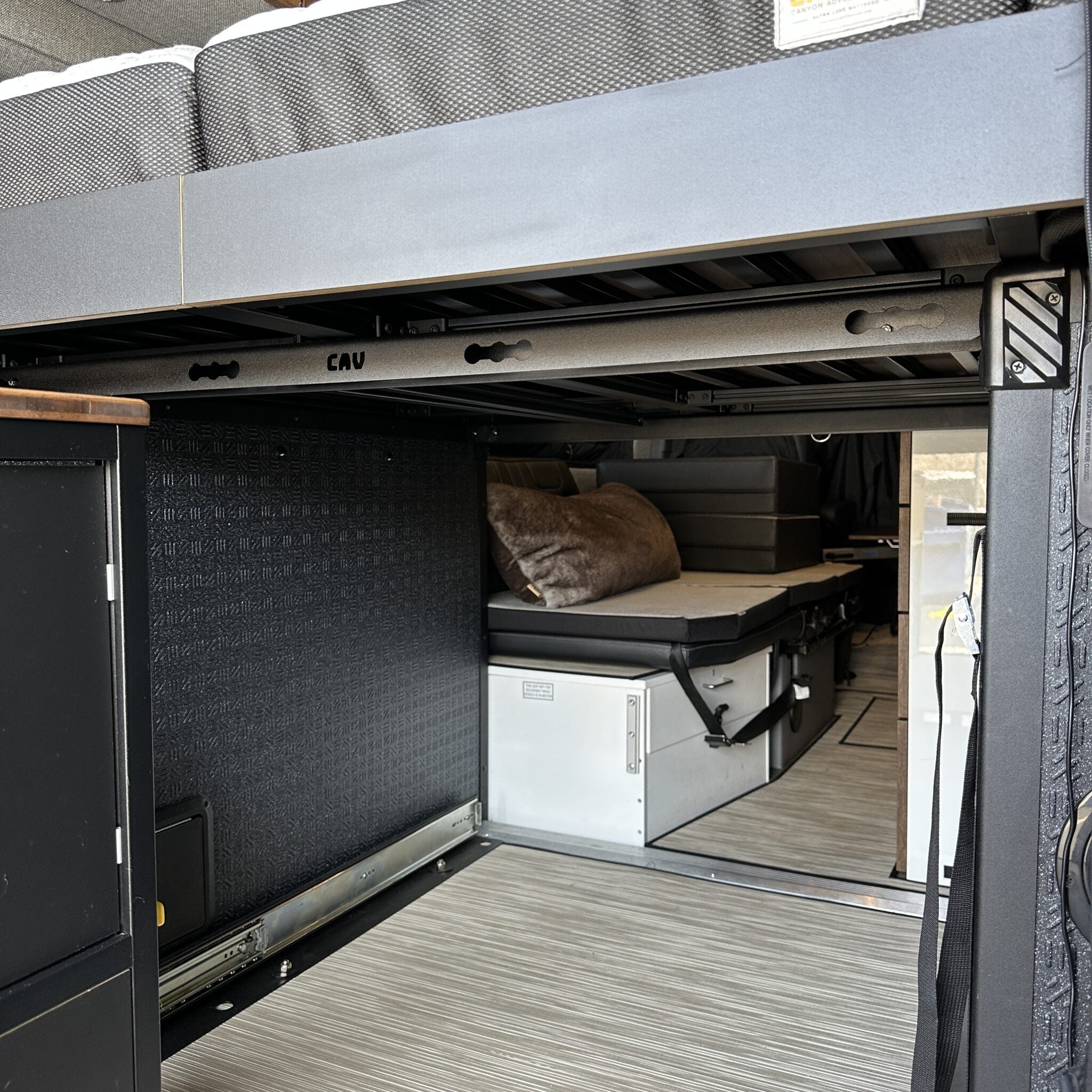 Murphy Bed System with Slide-Out Extensions - Storyteller Overland Mode