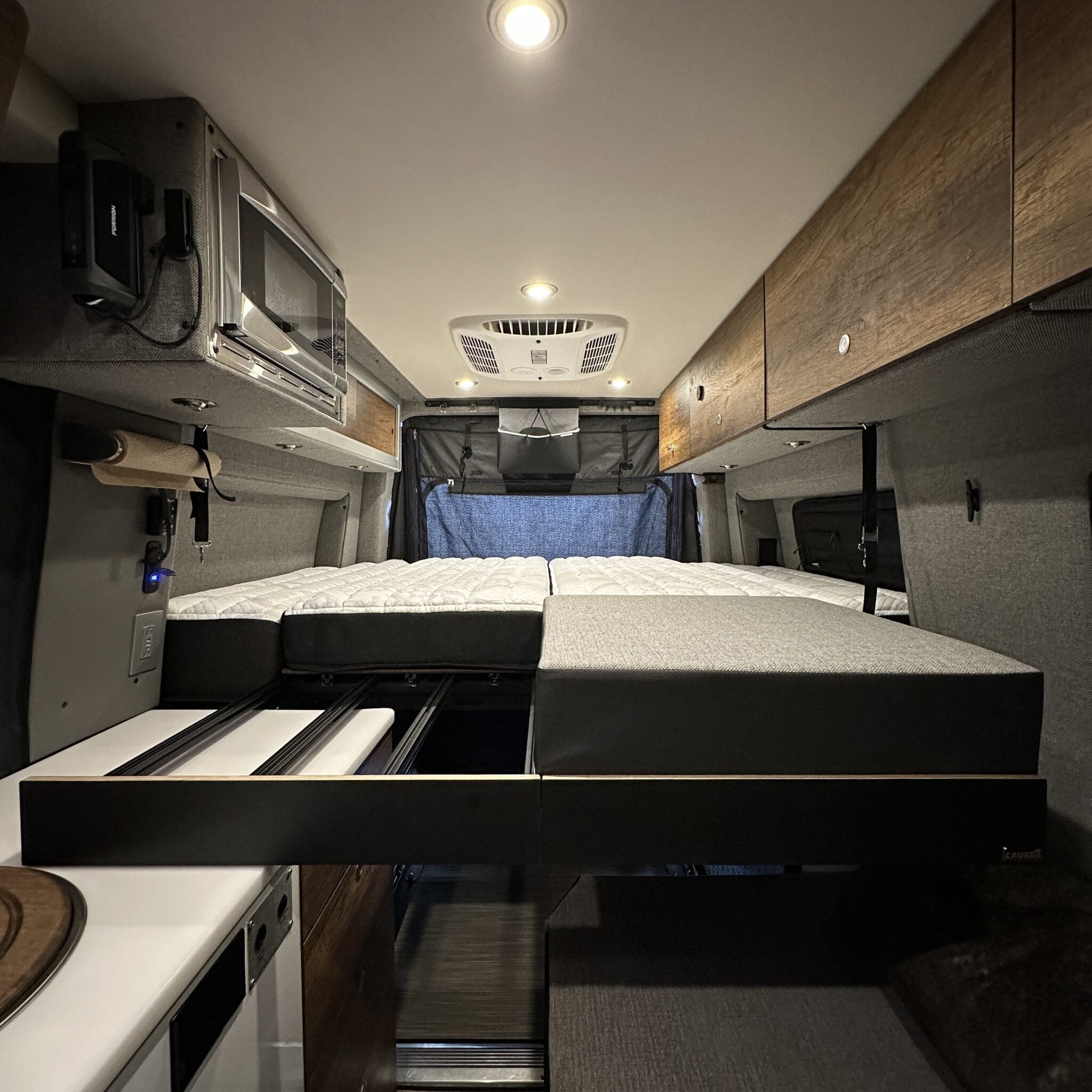 Murphy Bed System with Slide-Out Extensions - Storyteller Overland Mode