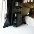 CAV MOLLE panel with Keurig coffee maker mounted inside a van kitchen setup.