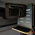 Revel Kitchen Caddy PRO mounted inside a van with wood accents and adjustable shelving.
