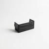 CAV MOLLE panel shelf in black metal with slotted sides, designed for van organization