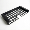 Storyteller undercabinet shelf for driver side with open grid steel design, branded with CAV logo.