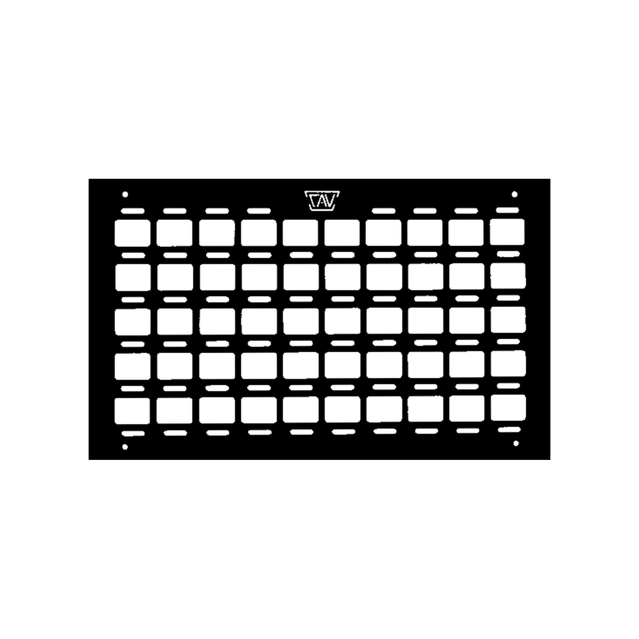 Cargo Tray System Pro - Molle Panel (19" Slide) - Straight-On Black Render
