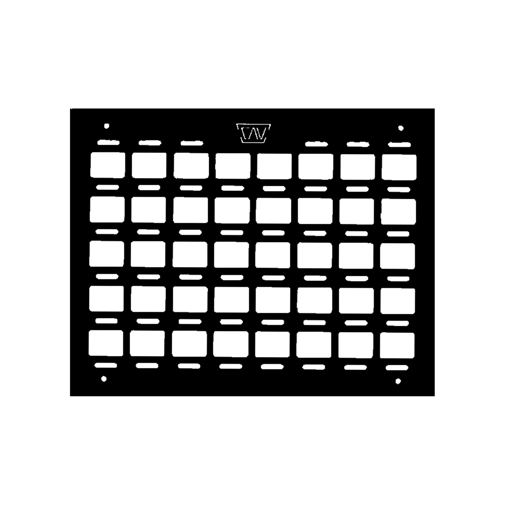 Cargo Tray System Pro - Molle Panel (End, 16" Legs) - Straight-On Black Render