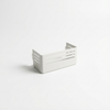 White CAV MOLLE panel shelf with slotted sides, designed for van wall mounting