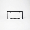 CAV license plate holder with minimalist black metal frame and CAV logo at the bottom center