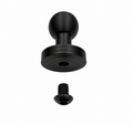 1/4" - 20mm FEMALE Aluminum Mounting Ball (Extra for NAV-Mount™ or L-Track Pro)  black round knob with black screw detached