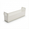 White CAV MOLLE panel shelf with slotted sides for van storage and organization.