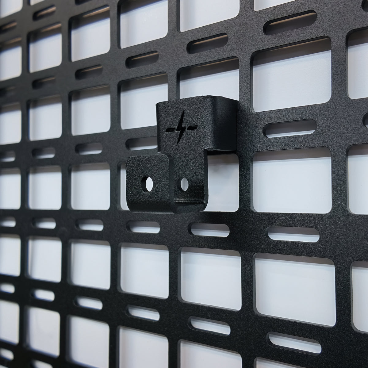 cav molle black drop in hook for molle panels aluminum powdercoated with hole for attaching bulletpoint accessories and mounts