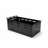 Black metal rear door box gear bin with cutout design for van storage