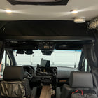 OLD CAV Cab Headliner Shelf installed in Mercedes Sprinter van interior with front seats and dashboard view
