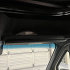 OLD CAV Cab Headliner Shelf installed above windshield in a Mercedes Sprinter van interior.