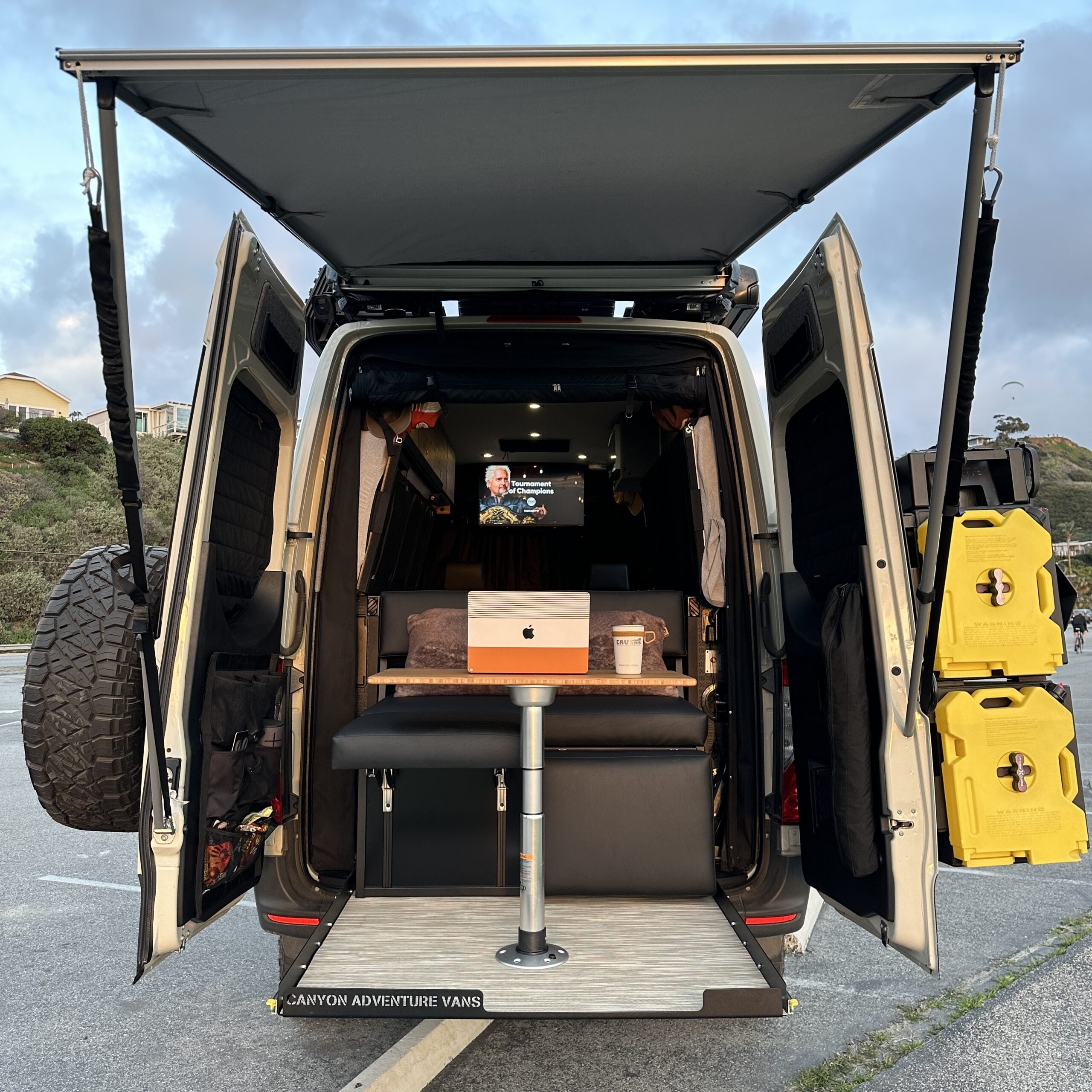 Fuel Lagoon Transit Custom Barn Door Awning – Rear Shelter For Camper Vans – Made In UK