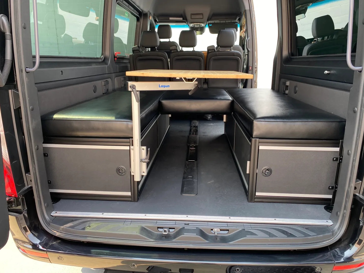 The 2019+ GLSS™ Garage Lounge Storage Systems - Made for Sprinter Passenger Vans